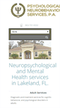 Mobile Screenshot of neuropsychologyfl.com